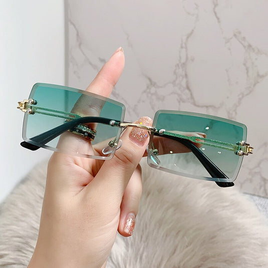 Women's sunglasses 2022 The most luxurious and latest fashion Square lens without frame
