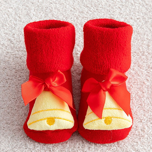 Soft socks for newborns Made of cotton, non-slip Suitable for Christmas