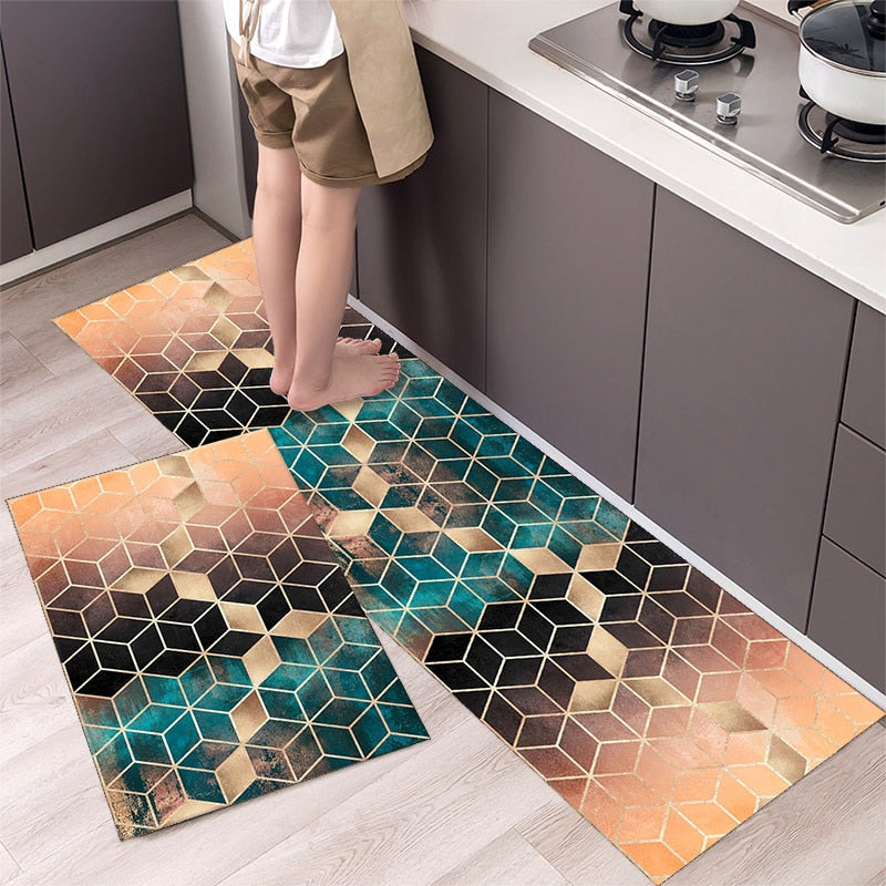 Load image into Gallery viewer, Fashion simple Scandinavian style kitchen rug
