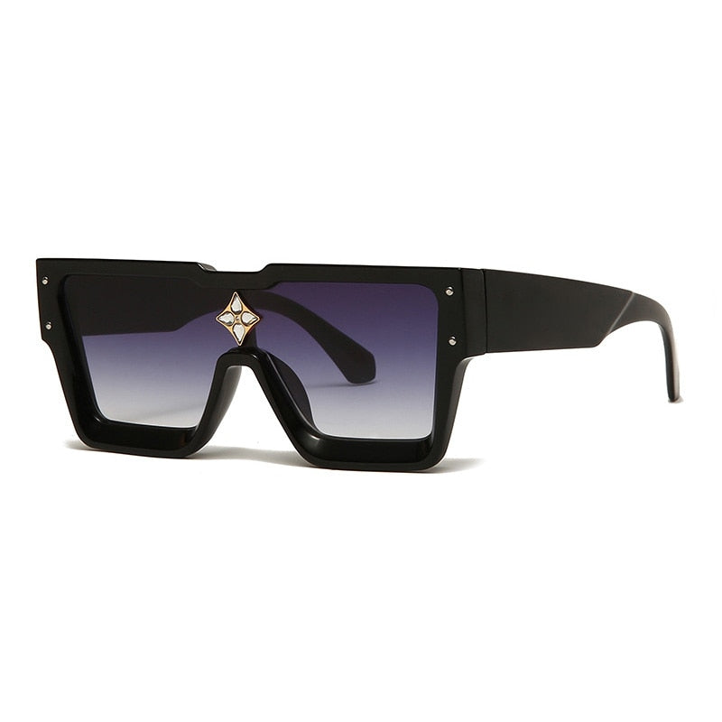 Load image into Gallery viewer, SHAUNA Luxury Crystal Oversized Women Square Sunglasses Trending Shades
