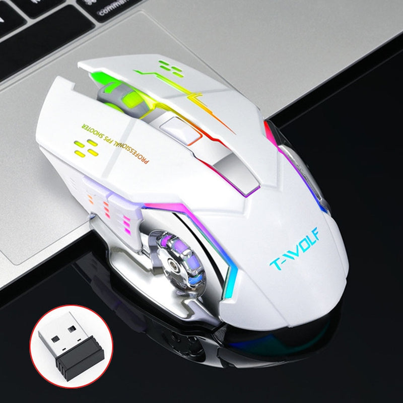 Load image into Gallery viewer, Mouse Gamer 2.4GHz 1600DPI Connect to be wired via bluetooth cool rgb lights
