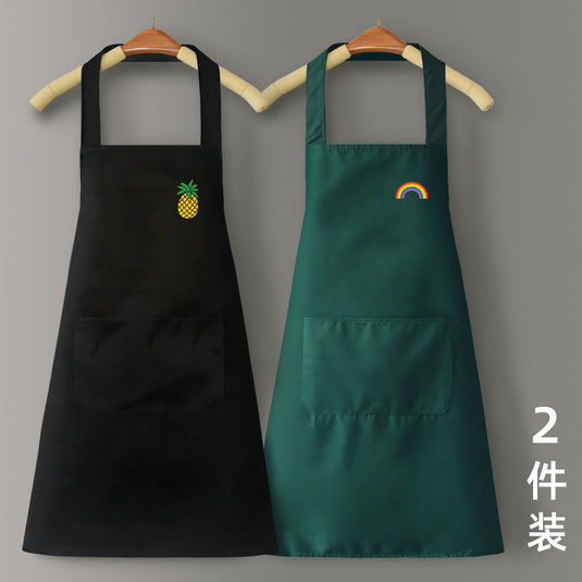 New korean version waterproof and oil-proof home kitchen apron for men and women