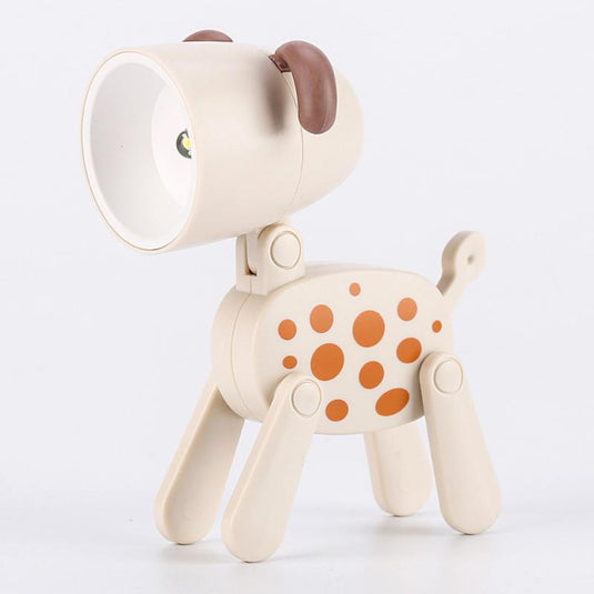LED Night Light Mini Folding Desk Lamp Cute Pet Lights Dog Deer Dinosaur Flower Portable Night Light Student Living Room Decor