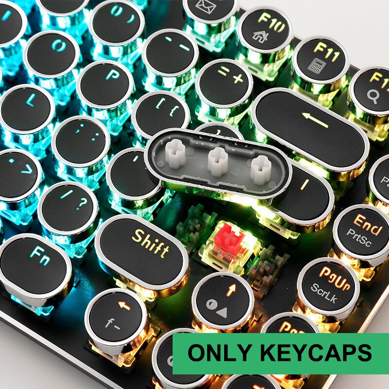 Load image into Gallery viewer, 104 Keys Punk Keycaps Plating Key Cap for Cherry MX Mechanical Keyboard Backlit Design High-Quality PBT Material Keycaps
