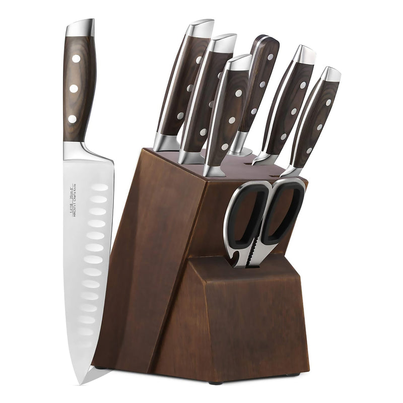 Load image into Gallery viewer, A set of sharp knives 8 pieces luxury wooden handle Of stainless steel Beautiful and suitable for kitchen decor
