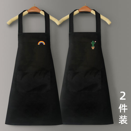 New korean version waterproof and oil-proof home kitchen apron for men and women