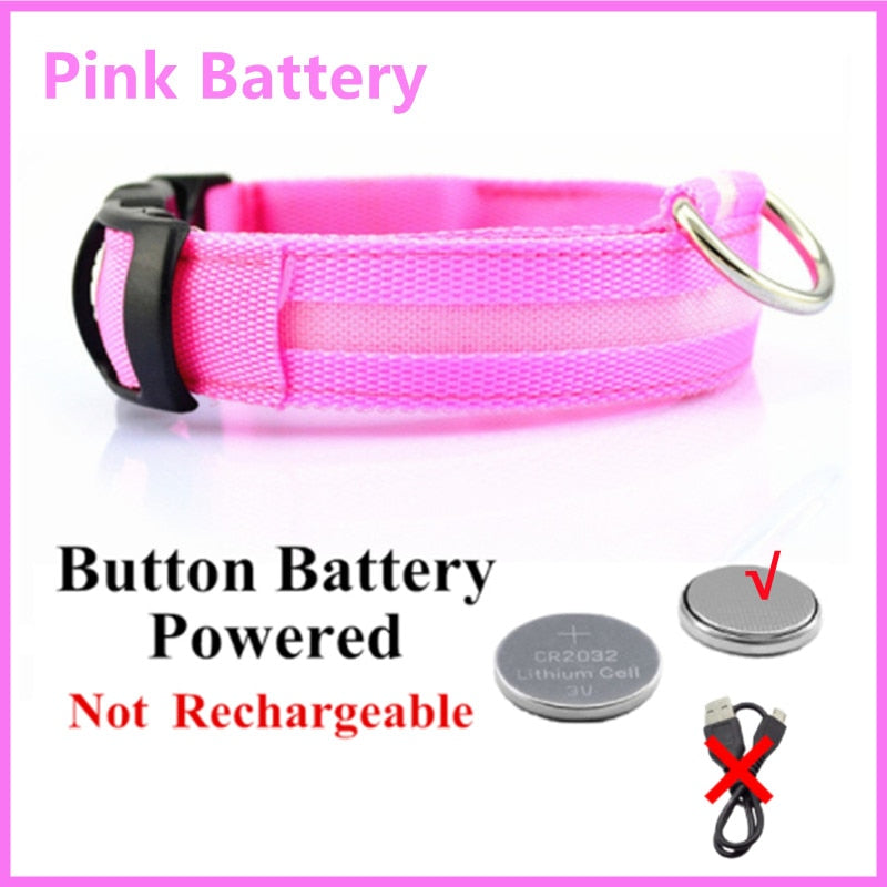 Load image into Gallery viewer, dog collar LED lights in different colors To not lose your dog All colors and sizes
