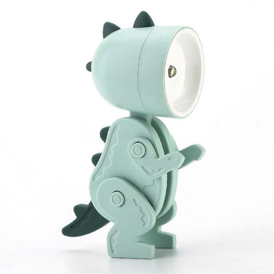 LED Night Light Mini Folding Desk Lamp Cute Pet Lights Dog Deer Dinosaur Flower Portable Night Light Student Living Room Decor