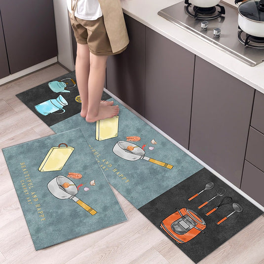 Fashion simple Scandinavian style kitchen rug