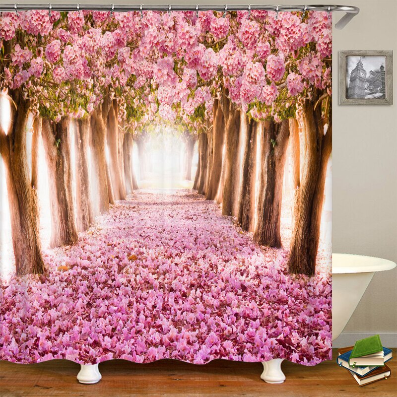 Load image into Gallery viewer, Beautiful bathroom accessories set toilet cover shower curtains Non-slip mat Everything is beautiful and fits your bathroom décor
