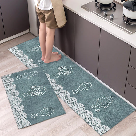 Fashion simple Scandinavian style kitchen rug