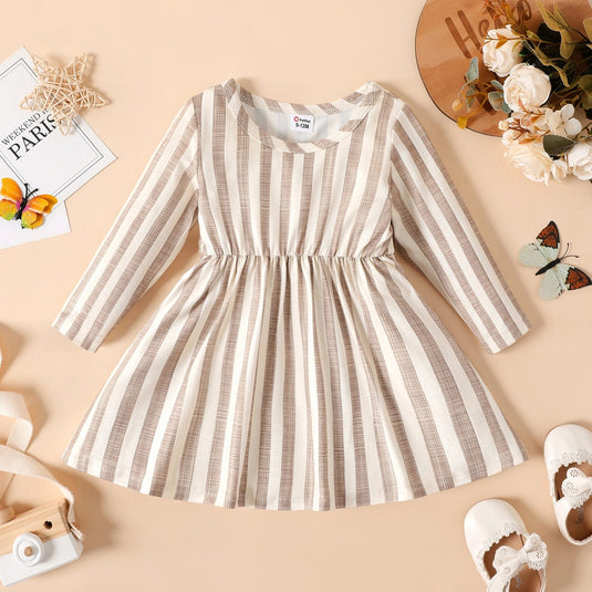 Dress for baby girls long sleeves Made of wool 3-colors
