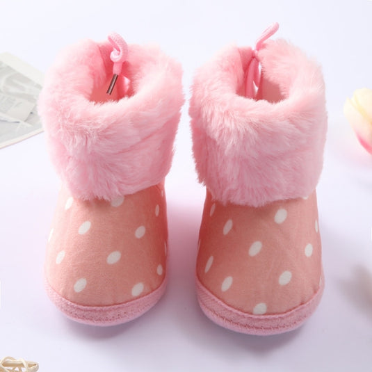 Velvet shoes for kids To learn to walk for the first time Warm winter fur lined 4_watts.