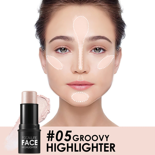 FOCALLURE makeup shimmer highlighter contour & bronzer creamy shimmer powder glitter contour stick