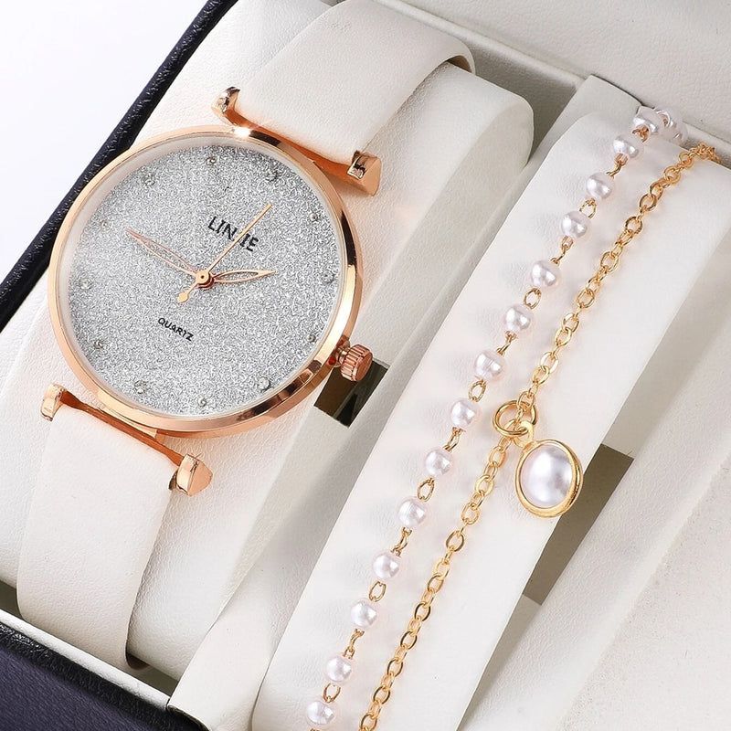 Load image into Gallery viewer, New women's watch 2022 Elegance title leather bracelet Sora looks like a clock
