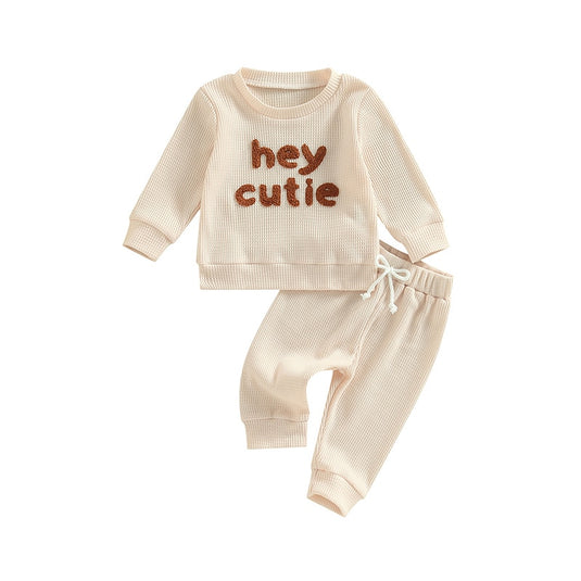 Two-piece children's clothing long sleeves warm for winter Made of wool