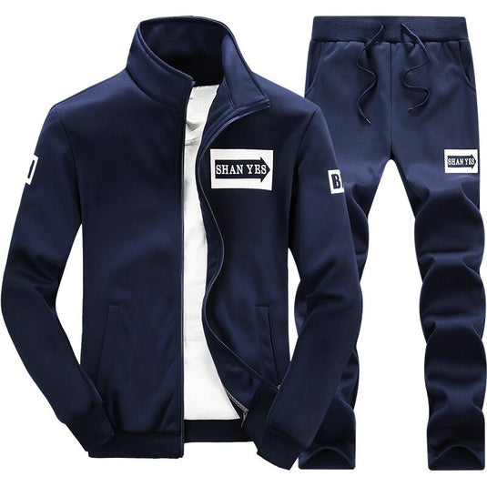 Men's polyester tracksuit is suitable for sports in spring and is elegant