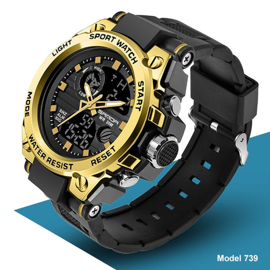 SANDA 2022 Men's Watches Top Brand, Sport Watch, Water Resistant 10_colors