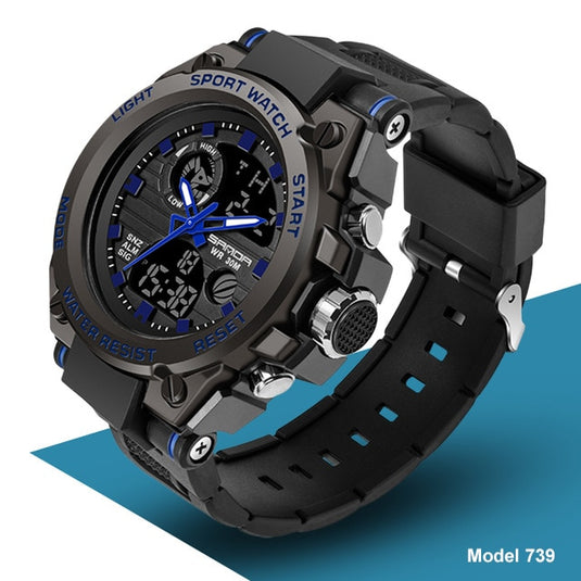 SANDA 2022 Men's Watches Top Brand, Sport Watch, Water Resistant 10_colors