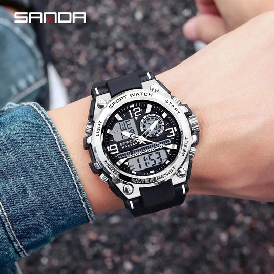 SANDA 2022 Men's Watches Top Brand, Sport Watch, Water Resistant 10_colors