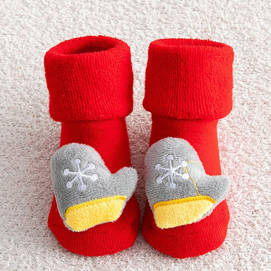 Soft socks for newborns Made of cotton, non-slip Suitable for Christmas