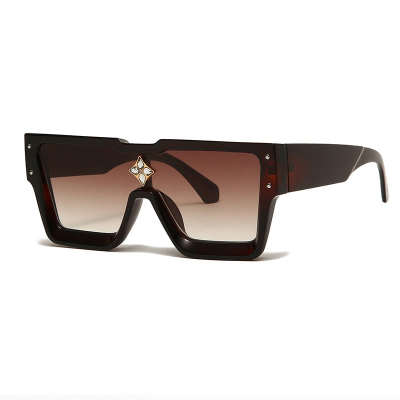 Load image into Gallery viewer, SHAUNA Luxury Crystal Oversized Women Square Sunglasses Trending Shades
