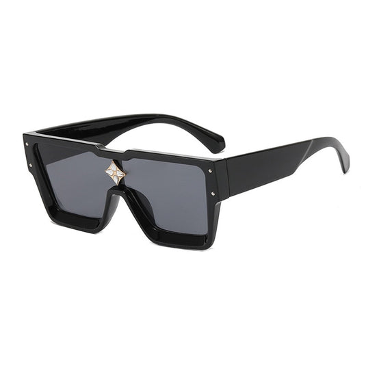 SHAUNA Luxury Crystal Oversized Women Square Sunglasses Trending Shades