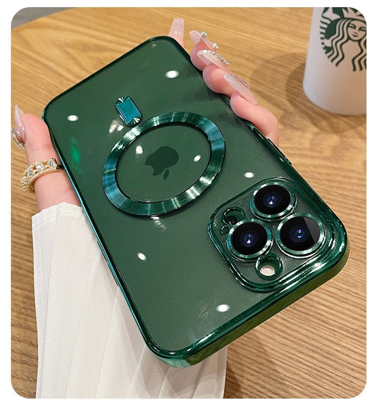 Stylish silicone cover, magnetic charging technology, suitable for all iPhones 7_colors