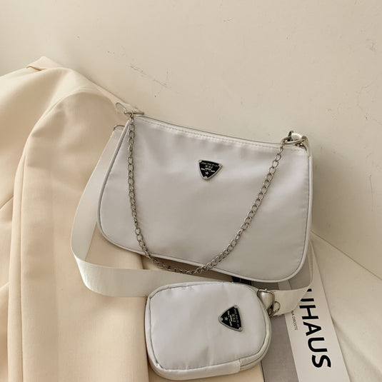 2022 New Retro Women Crossbody Bags ,Style Crescent Chain Underarm Shoulder Bags, High Quality Square Solid Bags