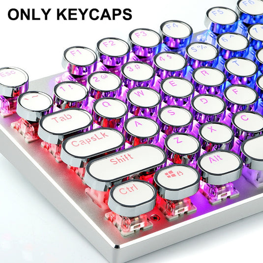 104 Keys Punk Keycaps Plating Key Cap for Cherry MX Mechanical Keyboard Backlit Design High-Quality PBT Material Keycaps