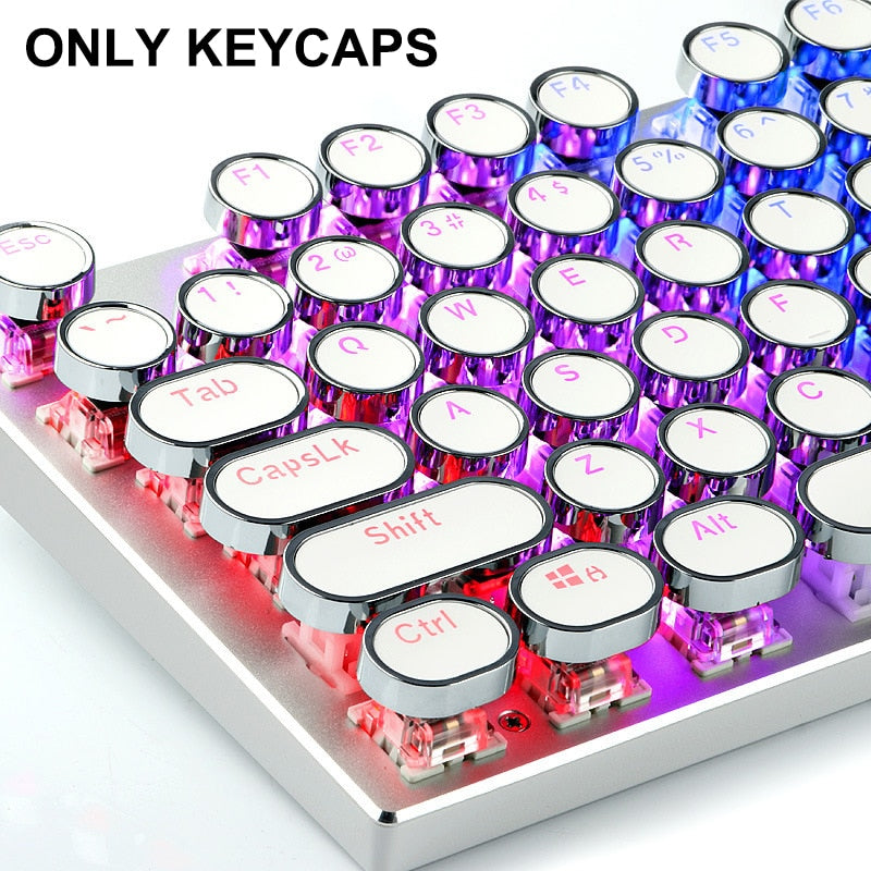 Load image into Gallery viewer, 104 Keys Punk Keycaps Plating Key Cap for Cherry MX Mechanical Keyboard Backlit Design High-Quality PBT Material Keycaps

