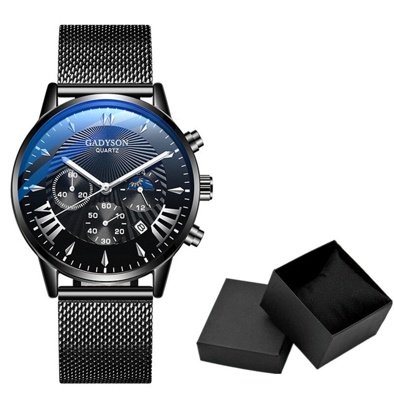 Load image into Gallery viewer, Luxury quartz watch for men, special occasions steel bracelet quartz maca
