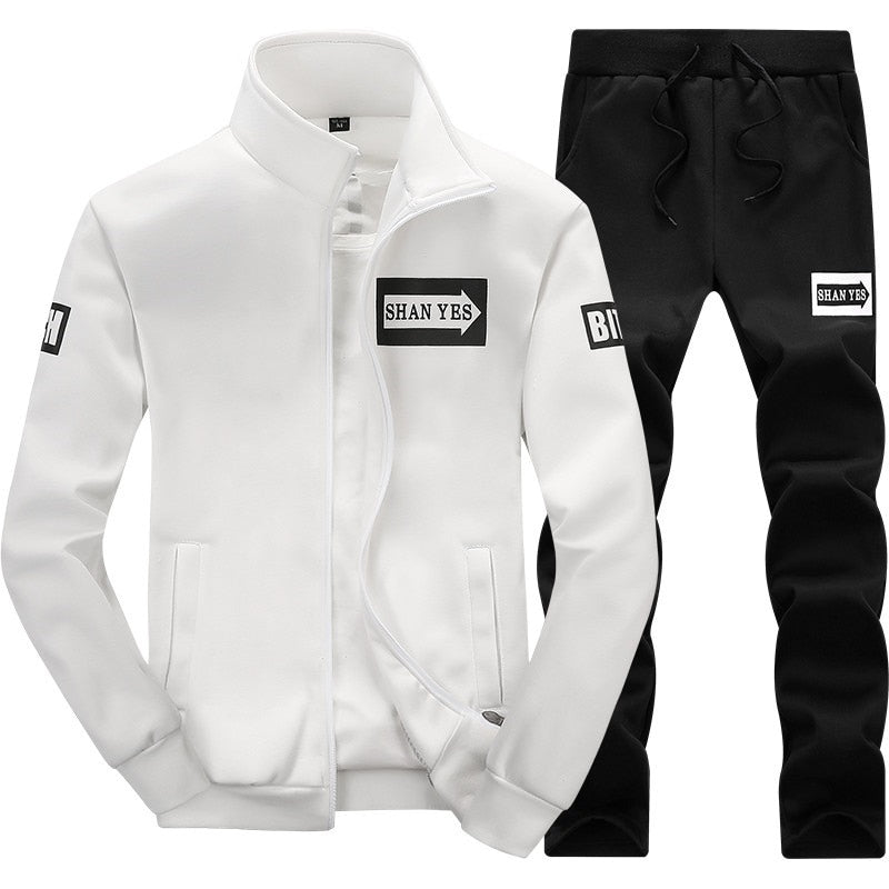 Load image into Gallery viewer, Men's polyester tracksuit is suitable for sports in spring and is elegant
