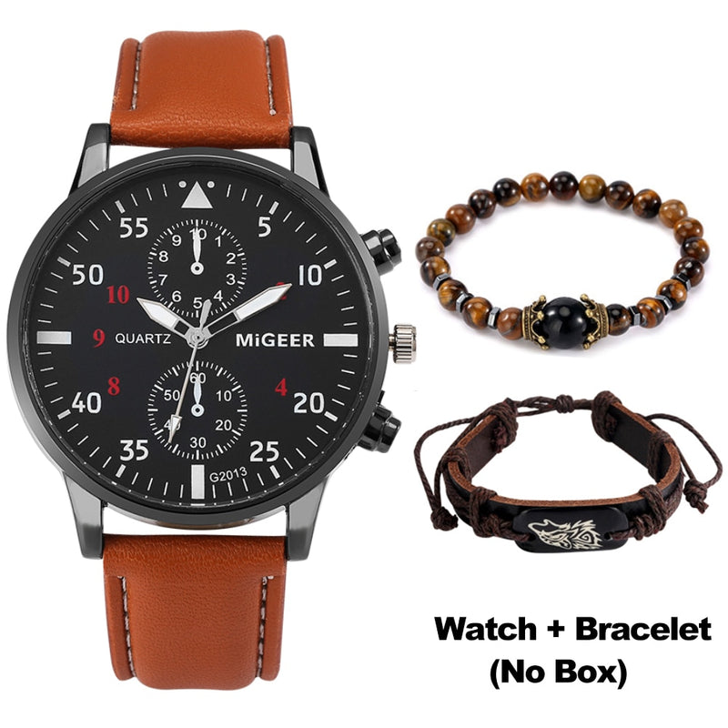 Load image into Gallery viewer, Men's watch proud, business men and occasions. Sora of controversy brown Comes with matching watch accessories
