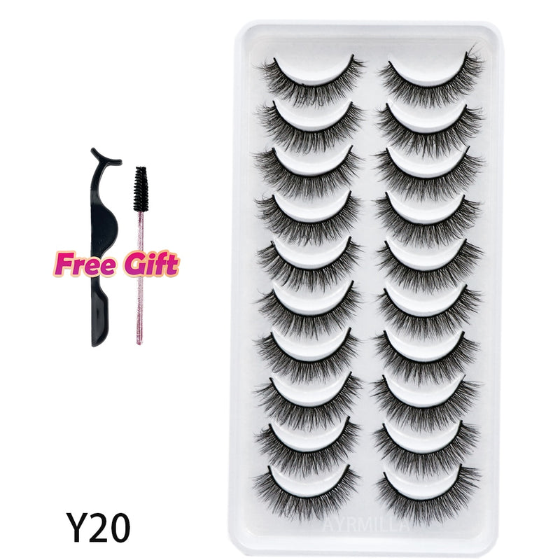 Load image into Gallery viewer, 5/10 Pairs 3D Mink Lashes Dramatic Natural Lashes
