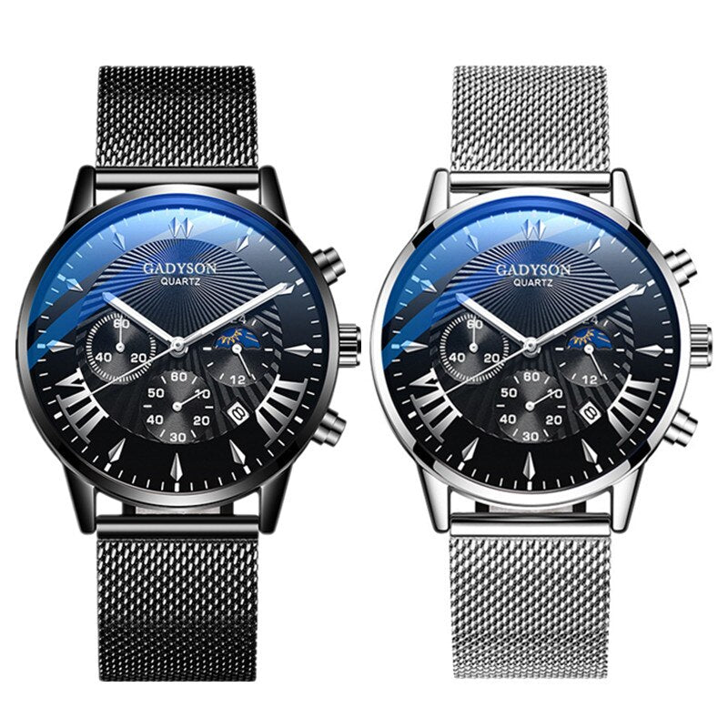 Load image into Gallery viewer, Luxury quartz watch for men, special occasions steel bracelet quartz maca
