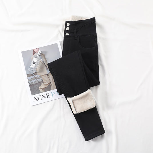 ZOENOVAJeans For Women beautiful ،latest fashion Velvet and warm in winter 8 colors
