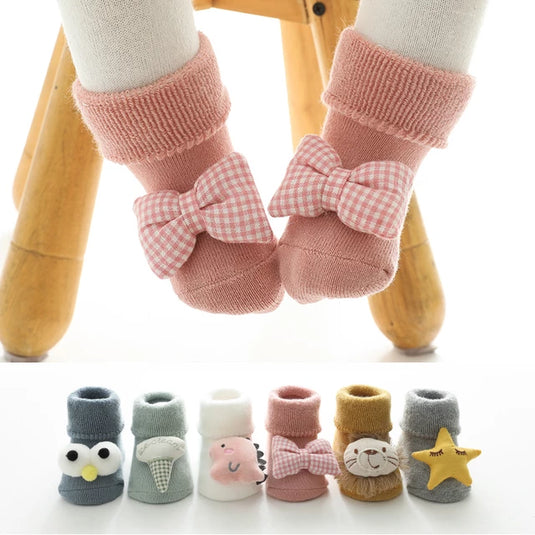 Newborn baby warm socks, beautiful model and high quality