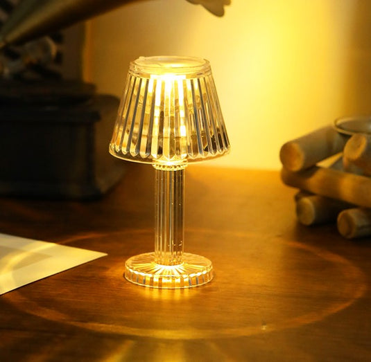 LED bedroom night lamp, made of crystal, works with USB and touch diamond light