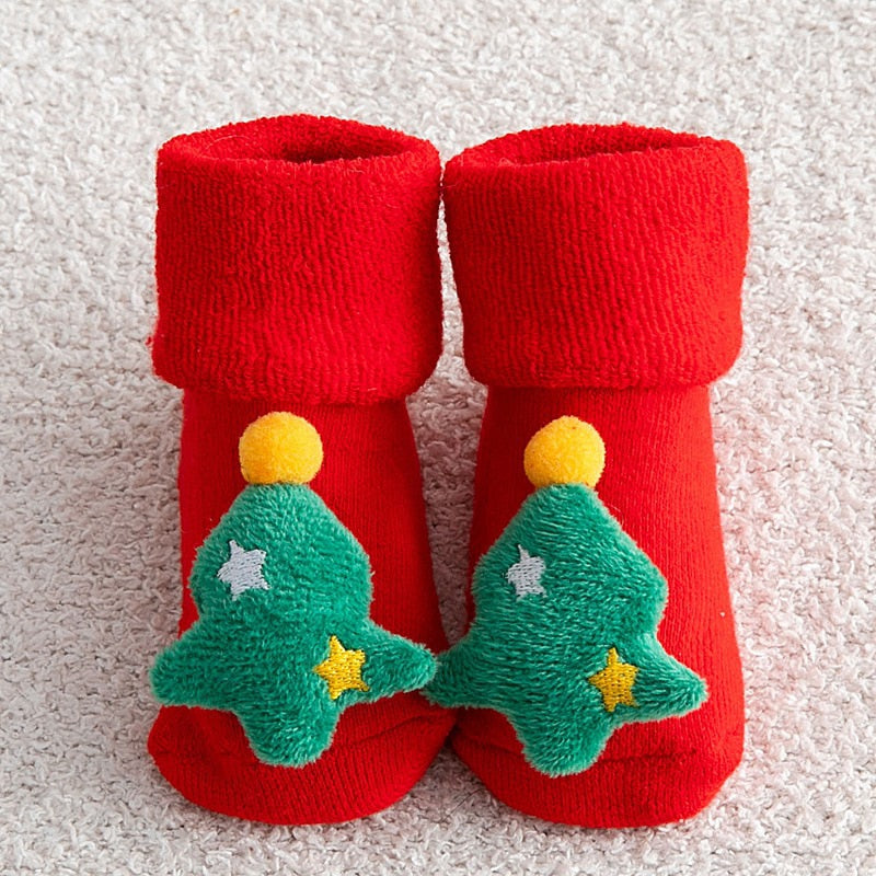 Load image into Gallery viewer, Soft socks for newborns Made of cotton, non-slip Suitable for Christmas
