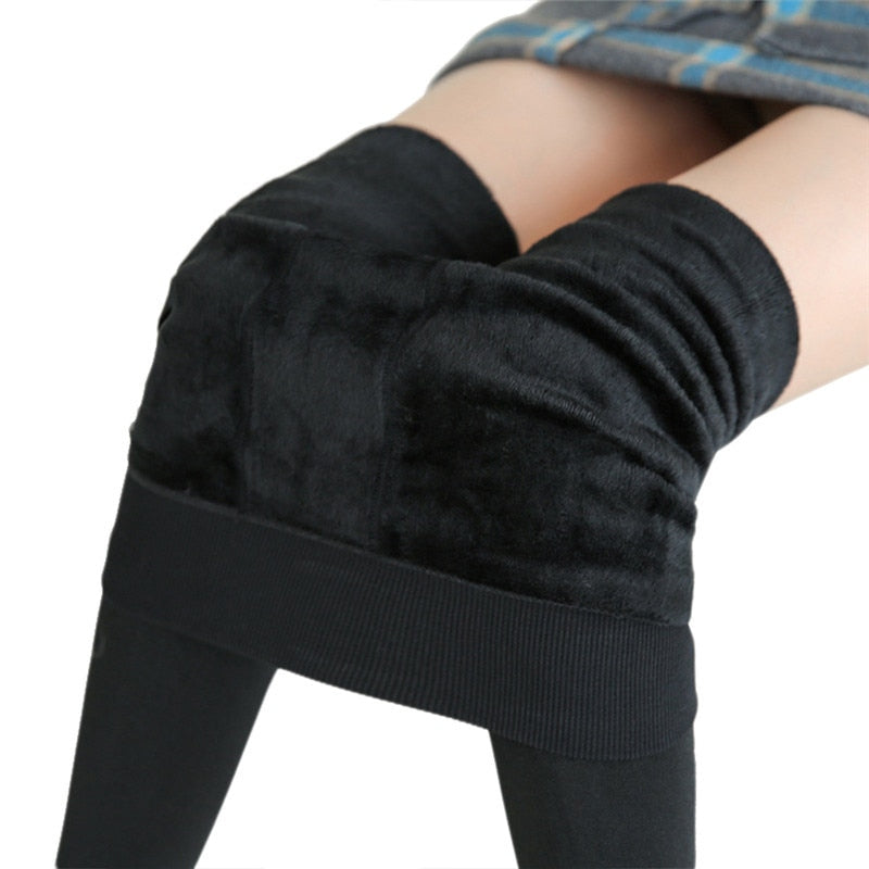 Load image into Gallery viewer, Women's leggings, velvet, high-waisted from the inside, stuffed with fur and beautiful colors.
