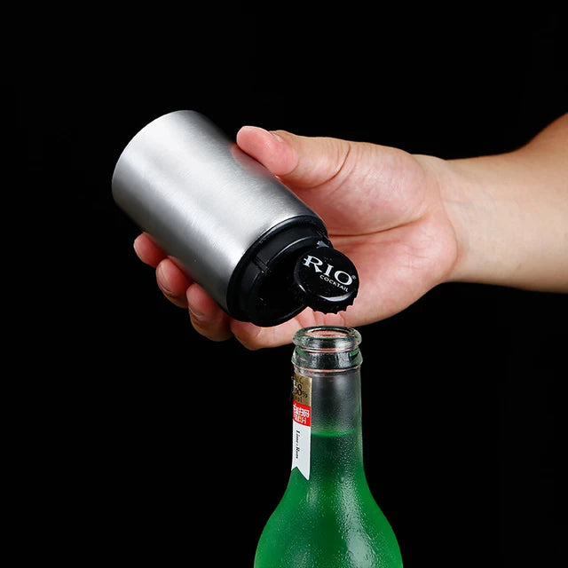 Load image into Gallery viewer, Automatic Beer Bottle Opener with Magnetic Cap Catcher No Damage to Caps
