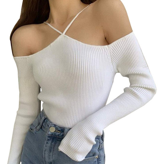 Women's knitwear Autumn and spring wear long sleeves Two colors: black and white