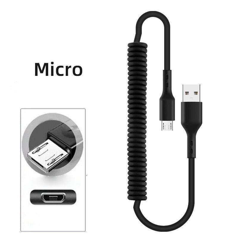 Load image into Gallery viewer, 40W 5A USB Type C Micro USB Data Cable Fast Charging Android Phone USB for Cars
