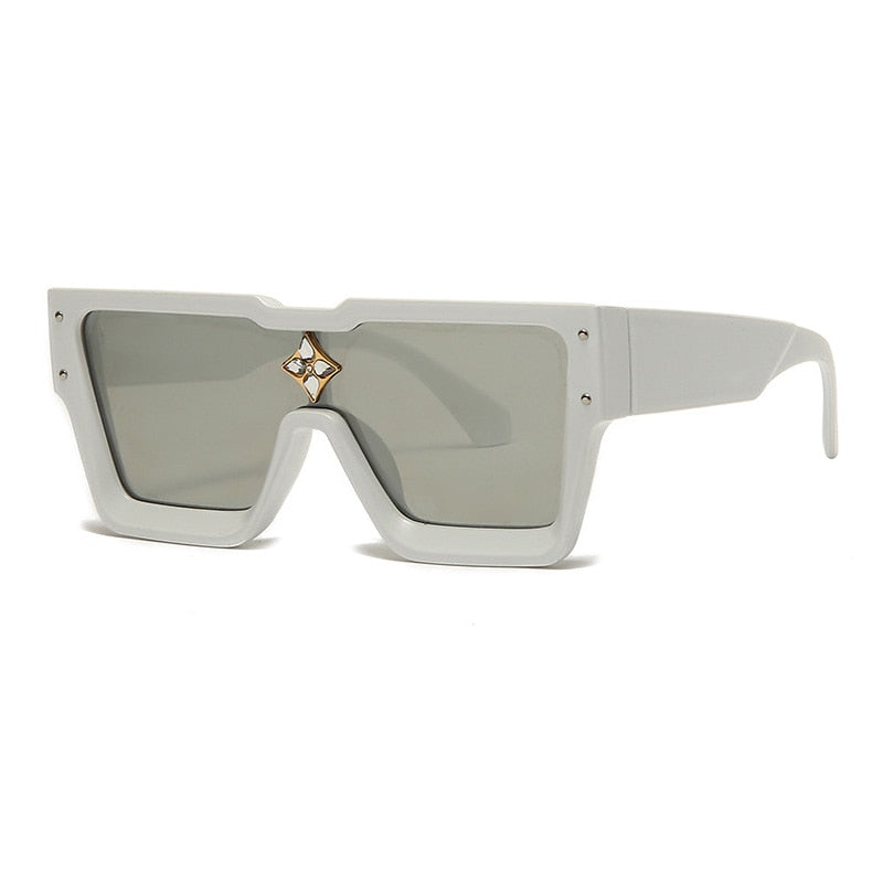Load image into Gallery viewer, SHAUNA Luxury Crystal Oversized Women Square Sunglasses Trending Shades
