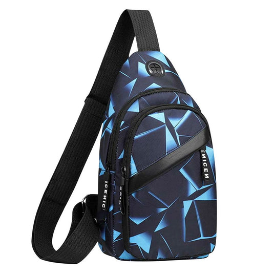 Luxury men's back bag  For school and university use Placed on one shoulder It has a mobile charger 15 colors