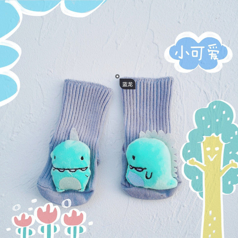 Load image into Gallery viewer, Newborn baby socks. soft cotton anti slip cute animal shapes
