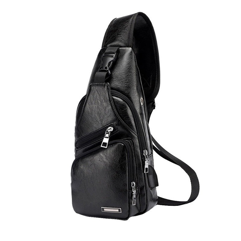Load image into Gallery viewer, Luxury men's back bag  For school and university use Placed on one shoulder It has a mobile charger 15 colors
