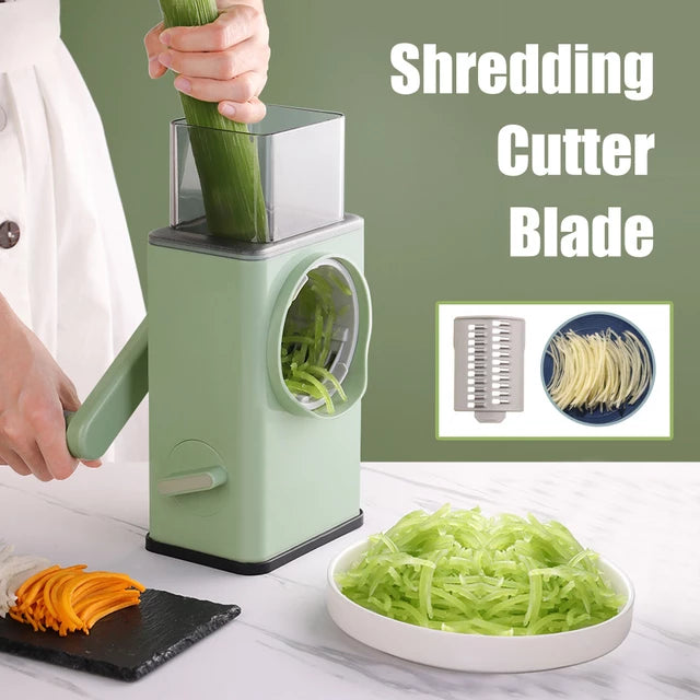 Load image into Gallery viewer, Manual Vegetable Slicer 3 in 1 Multifunction Vegetable Chopper Round Cutter Potato Garlic Shredder Grater Kitchen Vegetable Tool
