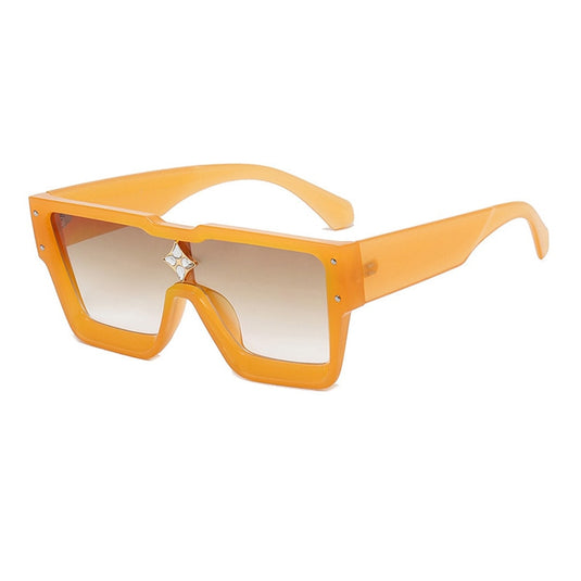 SHAUNA Luxury Crystal Oversized Women Square Sunglasses Trending Shades